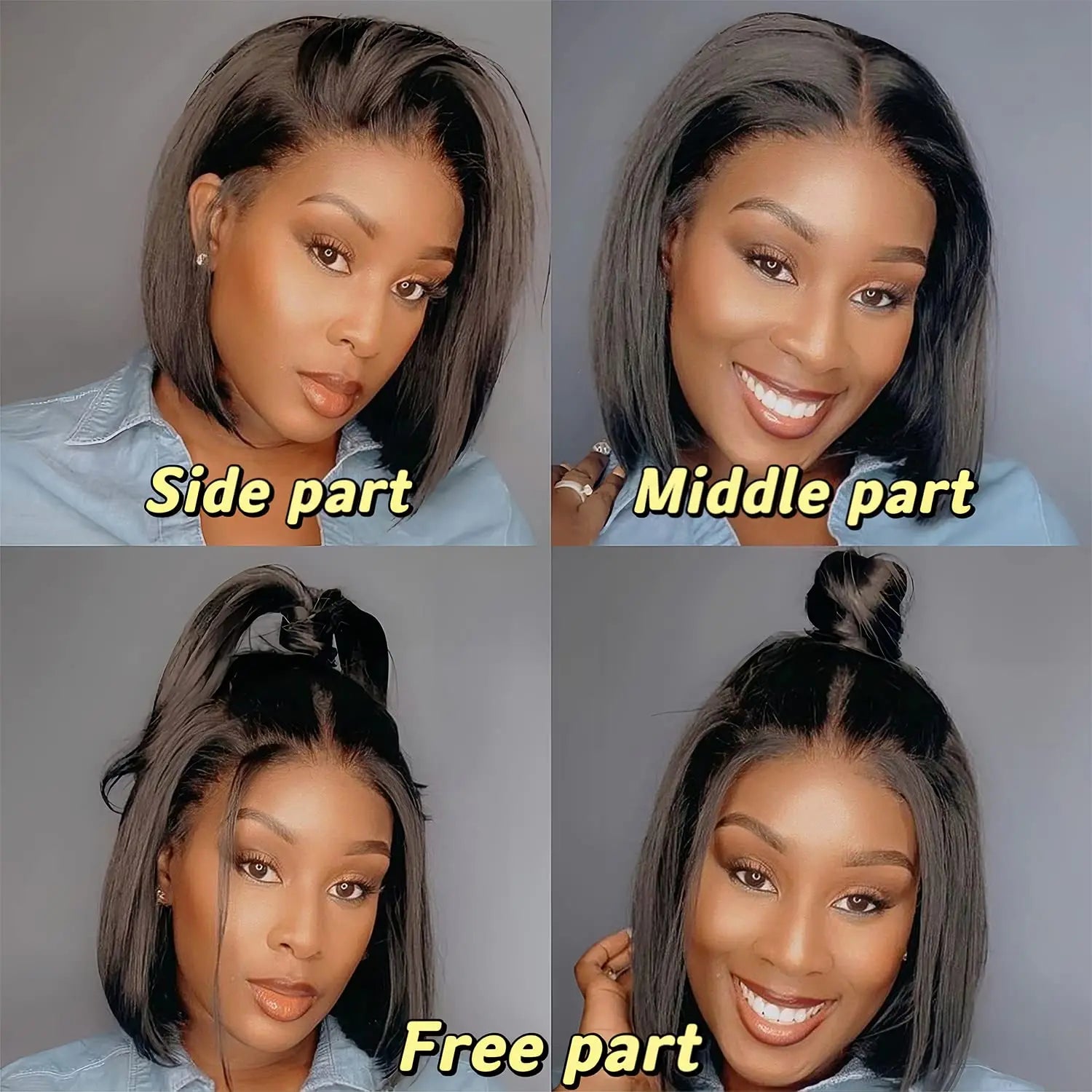 Short Bob Wig Lace Front Human Hair Wigs Straight Hair 13x4 Lace Frontal Human Hair Bob Wigs for Women