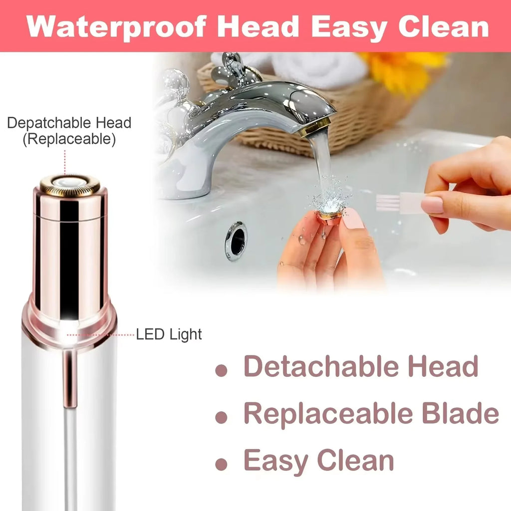 Women’s Painless Electric Lipstick Shaped Portable Trimmer Effective Facial Hair Removal