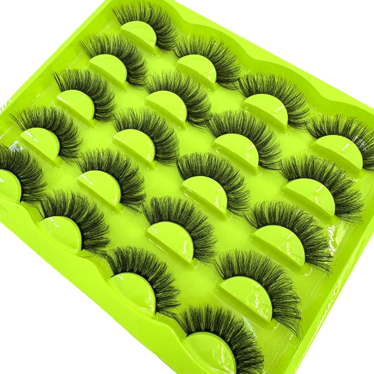 New 10 Pairs 3D Faux Mink Lashes Wispy Fluffy 25MM False Eyelashes Thick Volume Dramatic Cat Eye Lashes Long Strip Wispy Makeup