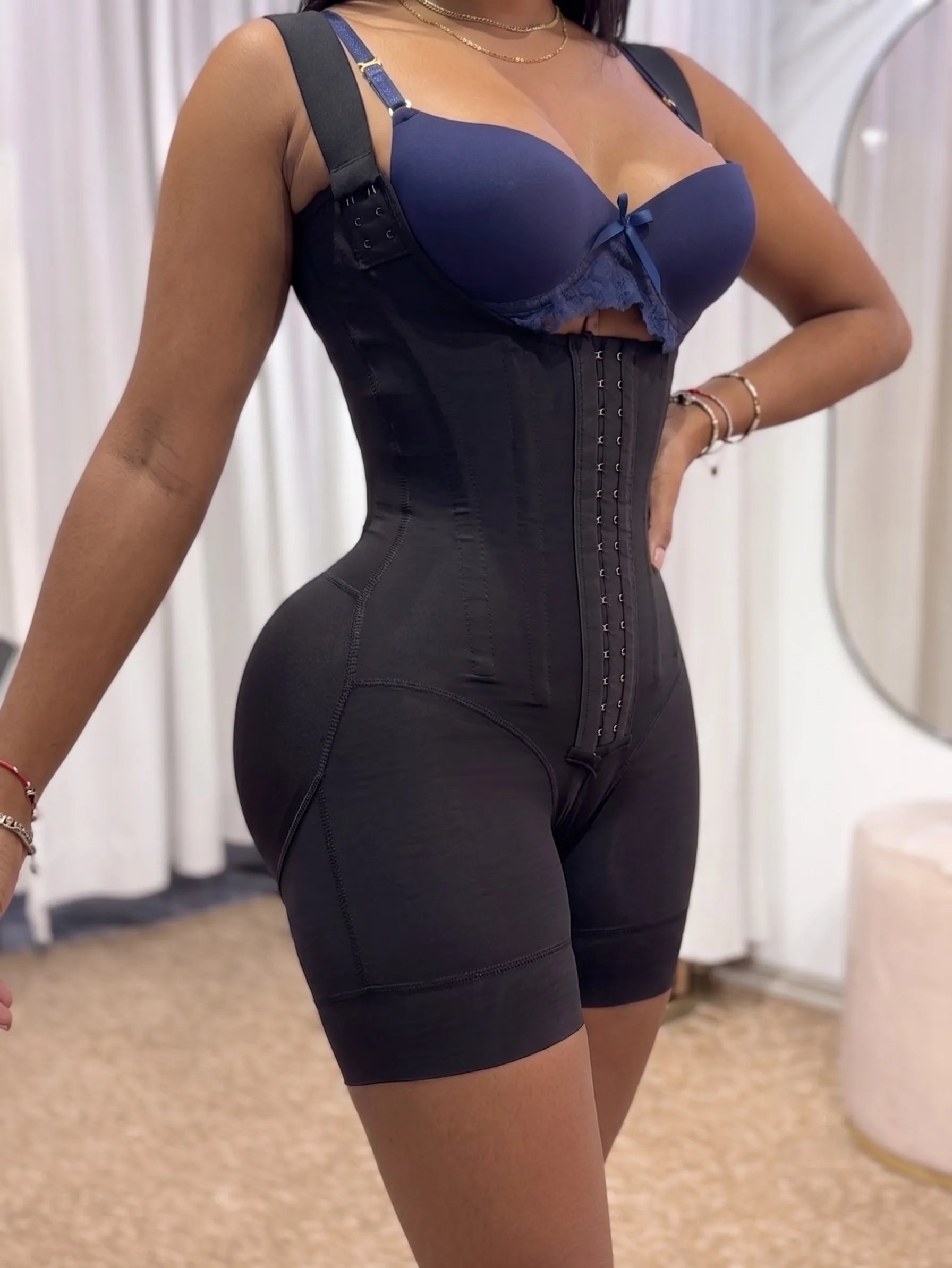 Open Chest, Fajas Colombianas Moldeadoras Stage 2 3 Compression Garment Full Body Shaper with Open Crotch