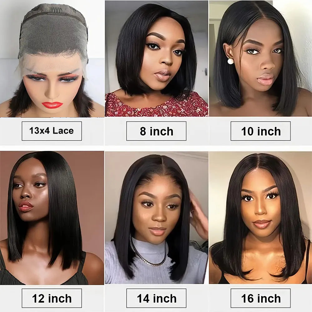 Short Bob Wig Lace Front Human Hair Wigs Straight Hair 13x4 Lace Frontal Human Hair Bob Wigs for Women