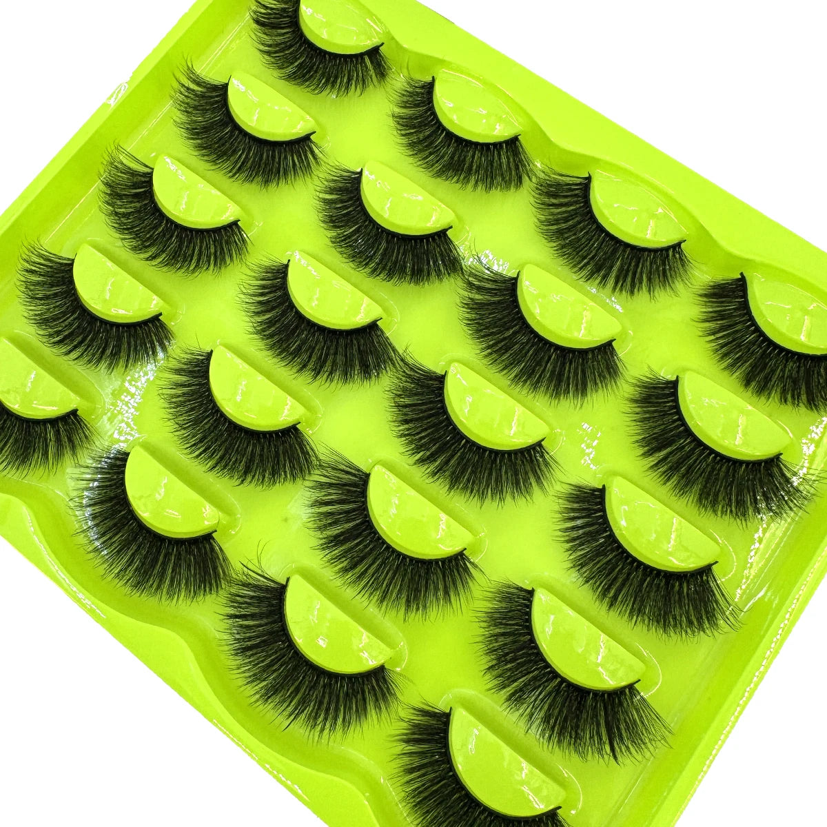 New 10 Pairs 3D Faux Mink Lashes Wispy Fluffy 25MM False Eyelashes Thick Volume Dramatic Cat Eye Lashes Long Strip Wispy Makeup
