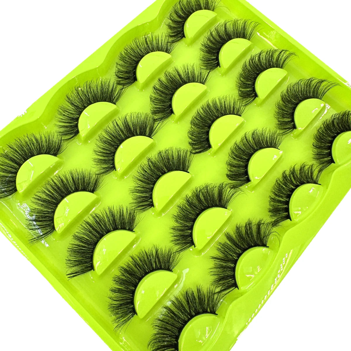 New 10 Pairs 3D Faux Mink Lashes Wispy Fluffy 25MM False Eyelashes Thick Volume Dramatic Cat Eye Lashes Long Strip Wispy Makeup