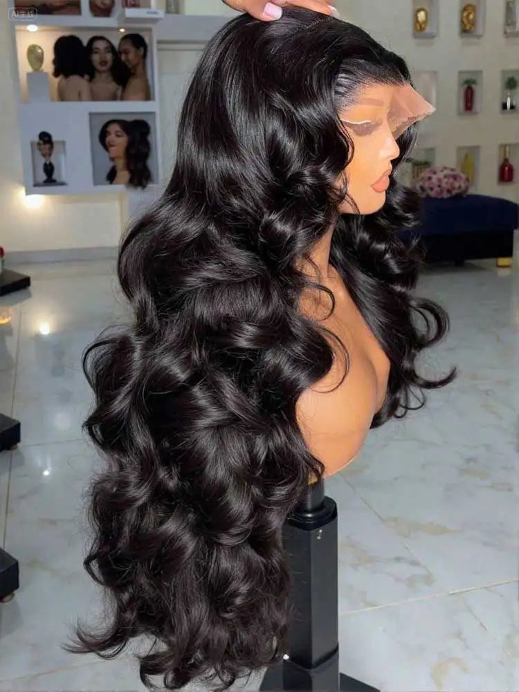 Raw Peruvian Body Wave 250% Density 40 42 inch 13x6 HD Lace Front Human Hair Wigs 13x4 Frontal Wigs Women Glueless Closure Wigs