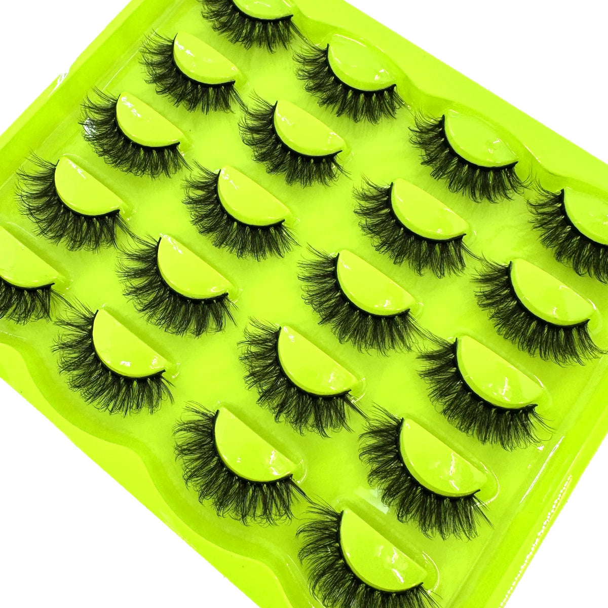 New 10 Pairs 3D Faux Mink Lashes Wispy Fluffy 25MM False Eyelashes Thick Volume Dramatic Cat Eye Lashes Long Strip Wispy Makeup
