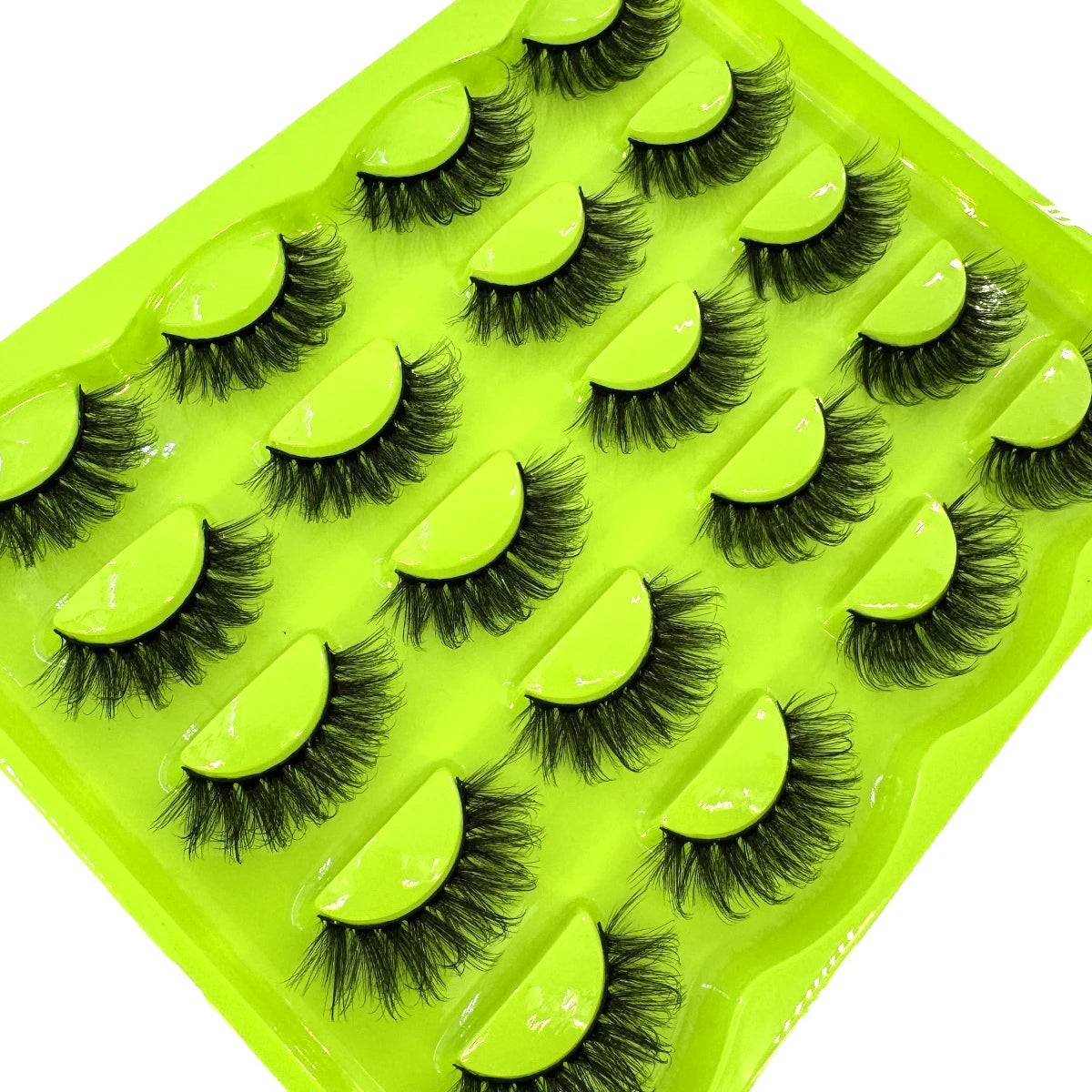 New 10 Pairs 3D Faux Mink Lashes Wispy Fluffy 25MM False Eyelashes Thick Volume Dramatic Cat Eye Lashes Long Strip Wispy Makeup