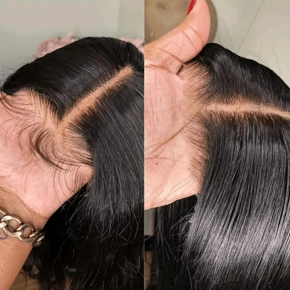 250% Brazilian Straight Human Hair Wigs 13x4 13x6 HD Transparent Lace Front Wigs Pre Plucked Baby Hair Natural Hairline Wigs For Black Women