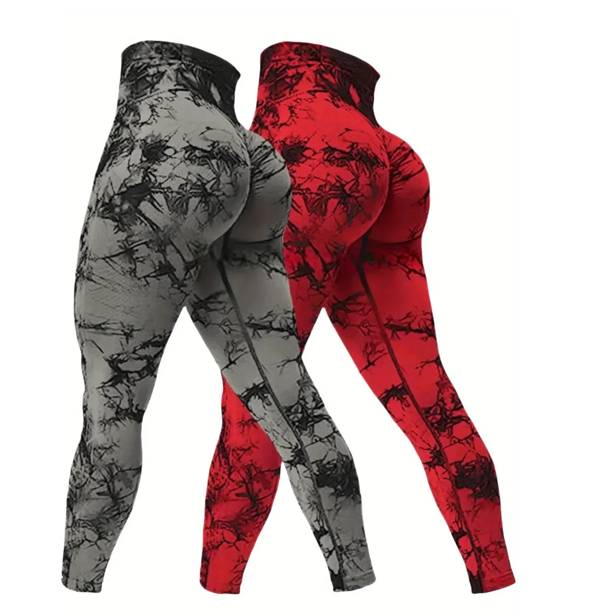 2 Pack Women's High Waisted Sexy Butt Lifting Seamless Solid Color Yoga Leggings Elastic And Breathable Fitness Sports Pants