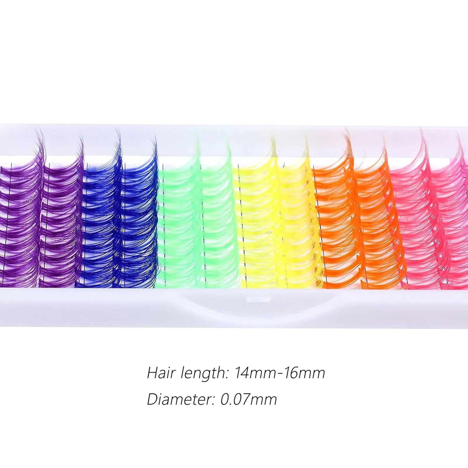 DIY Lash extensions Colorful Individual False eyelashes Colored Wispy Spikes Glitter Manga Lashes Cluster eyelash cosplay makeup